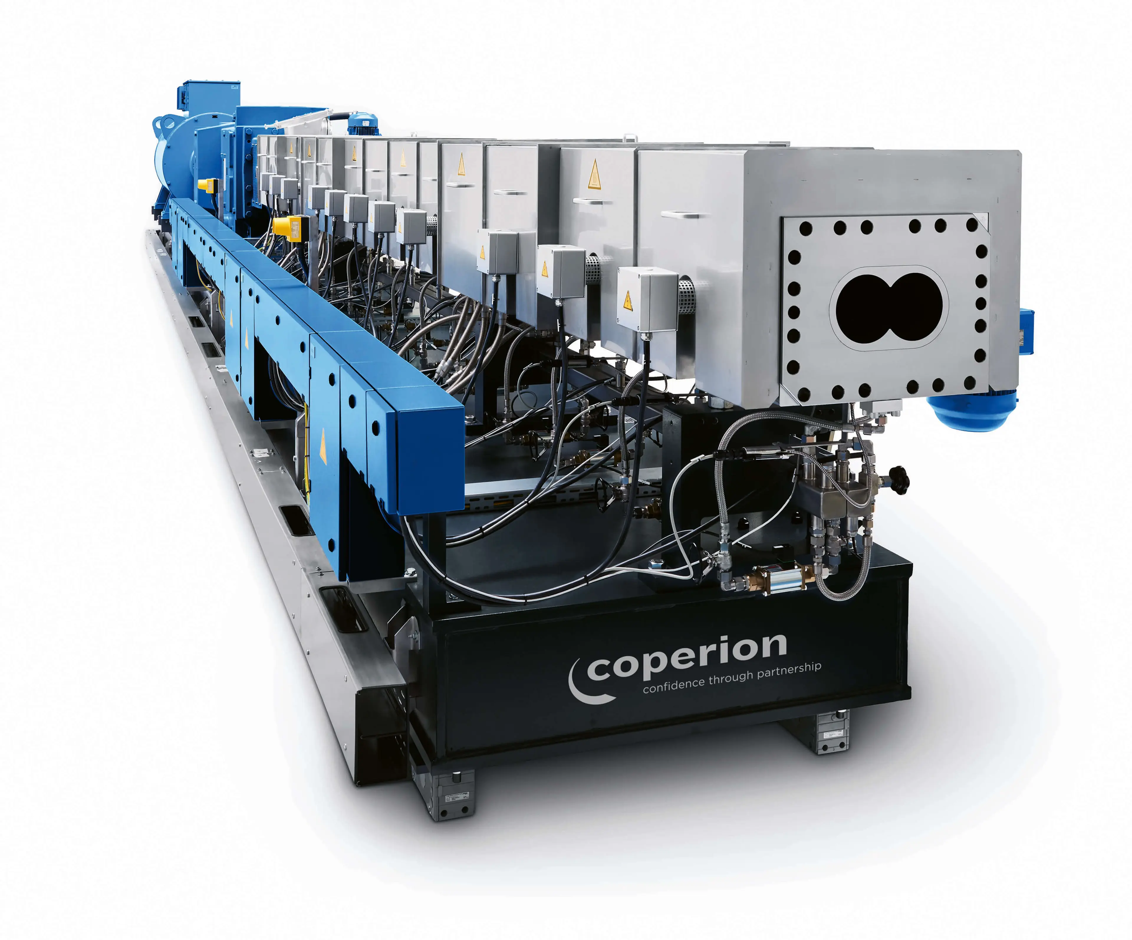 Image of a Coperion twin screw extruder