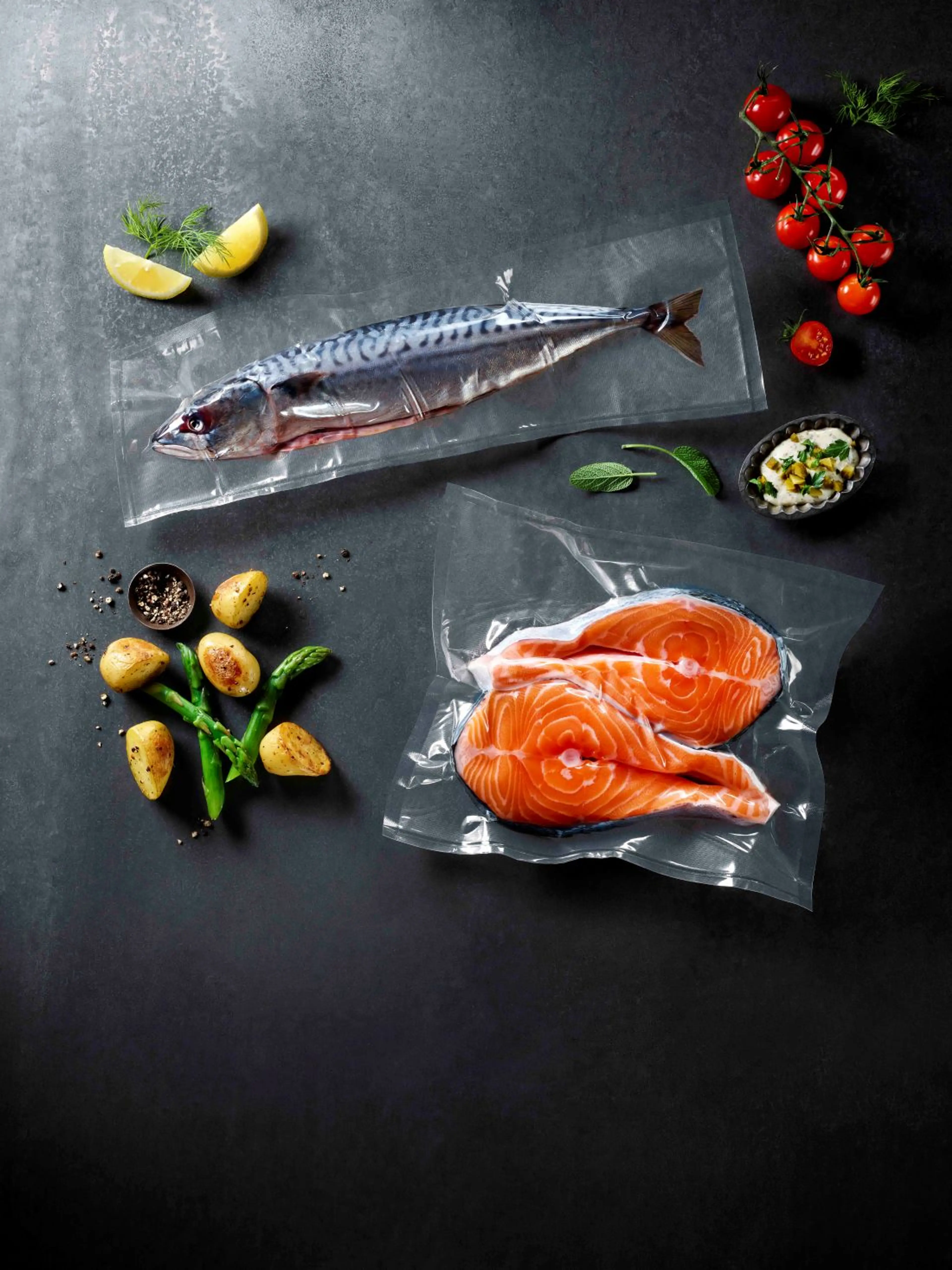 Image of vacuum packed fish by KP Films