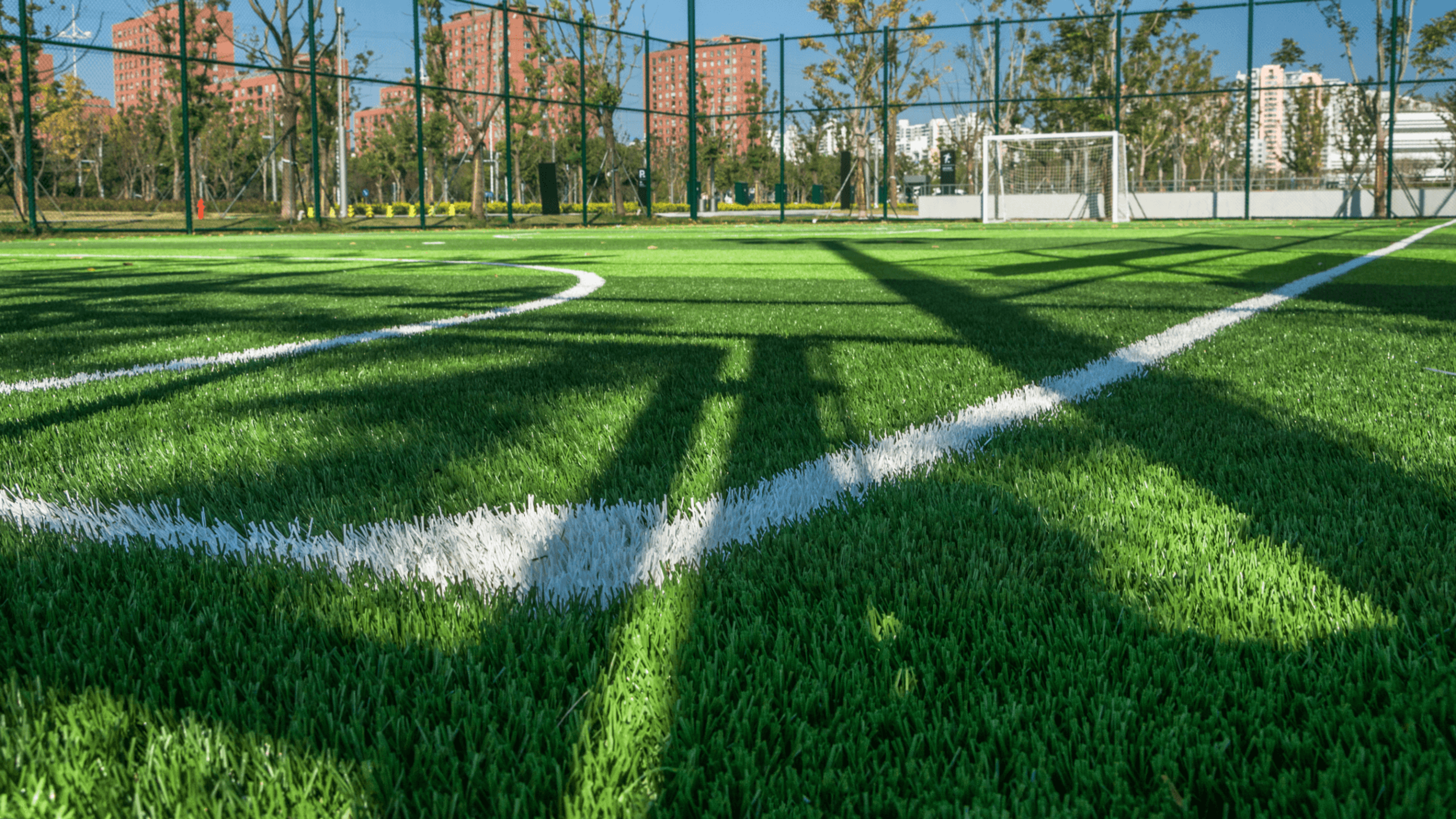 Artificial football pitch