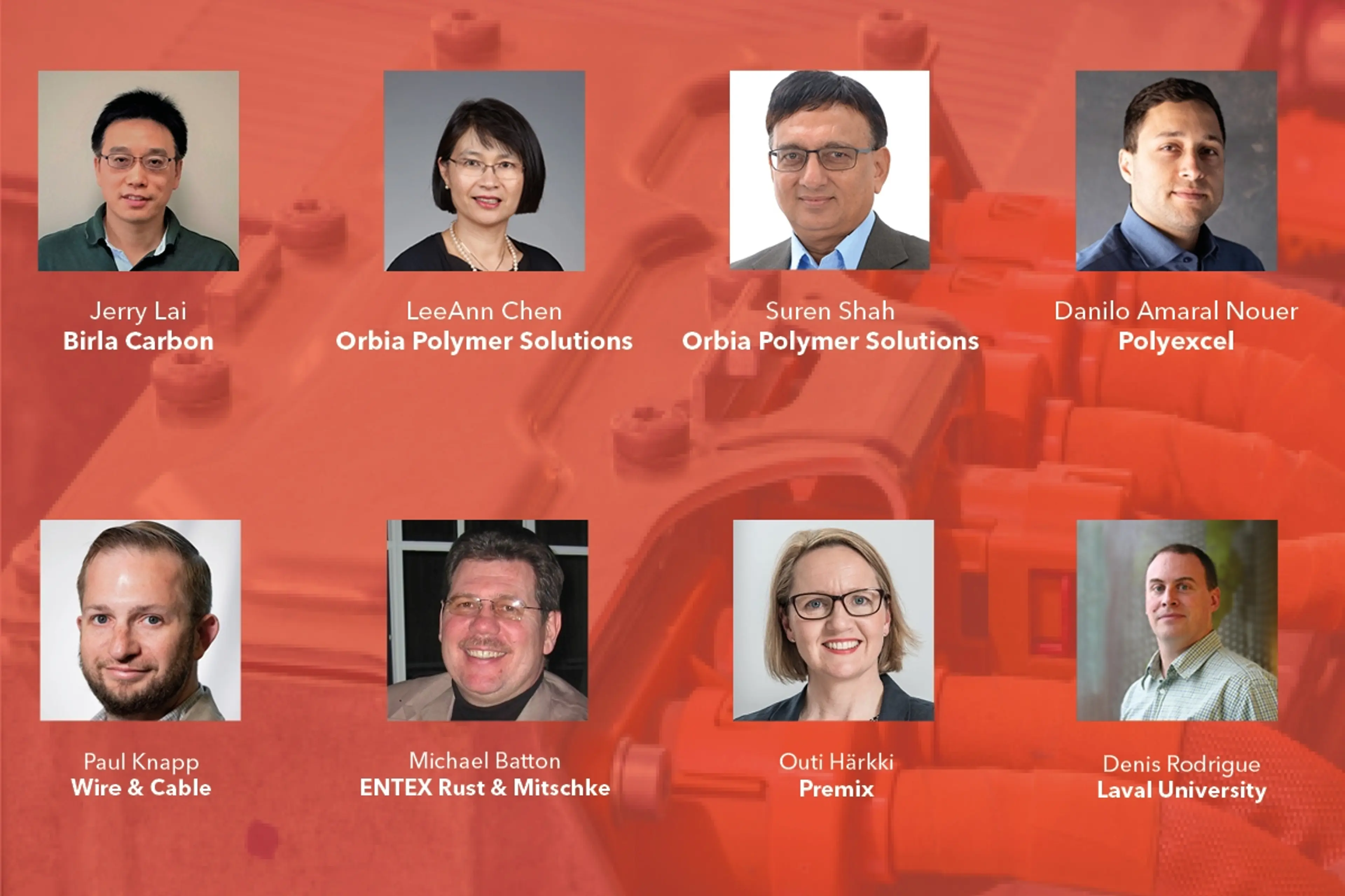 Banner showing 8 speakers from Polymers in Cables North America 2024