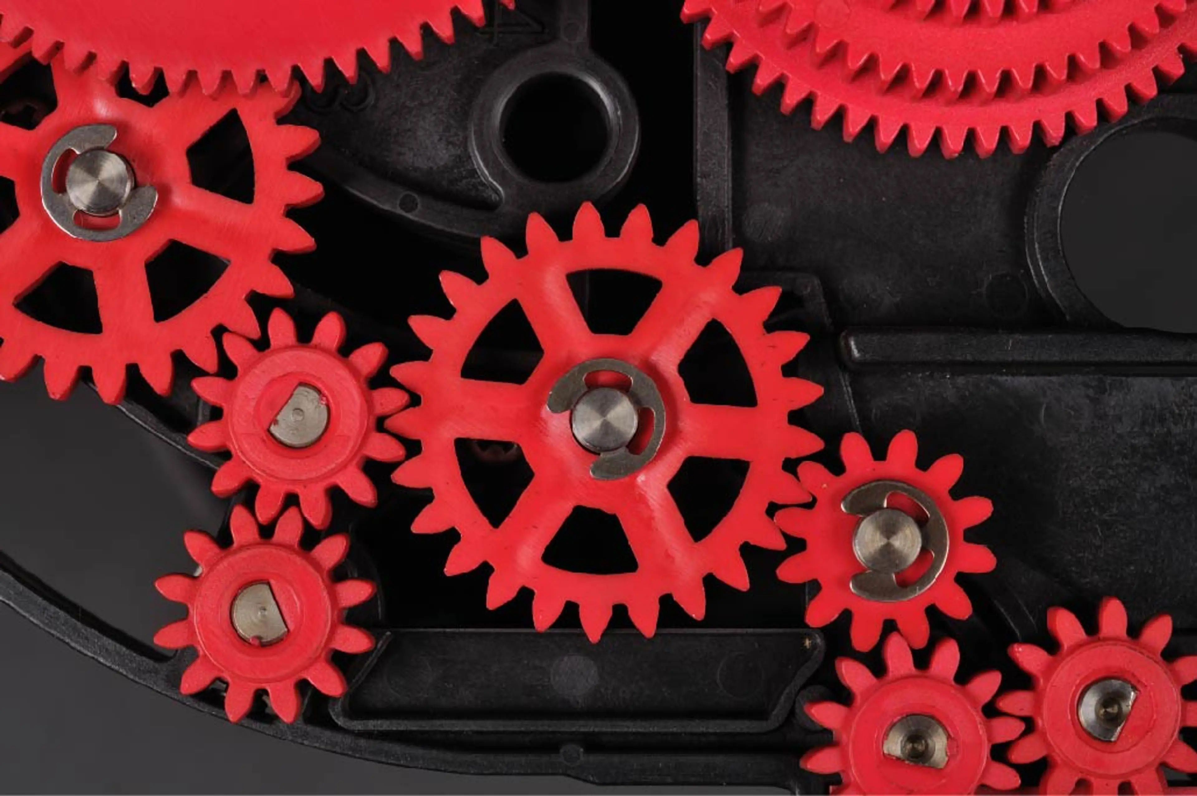 Red cogs - wear resistance plastic