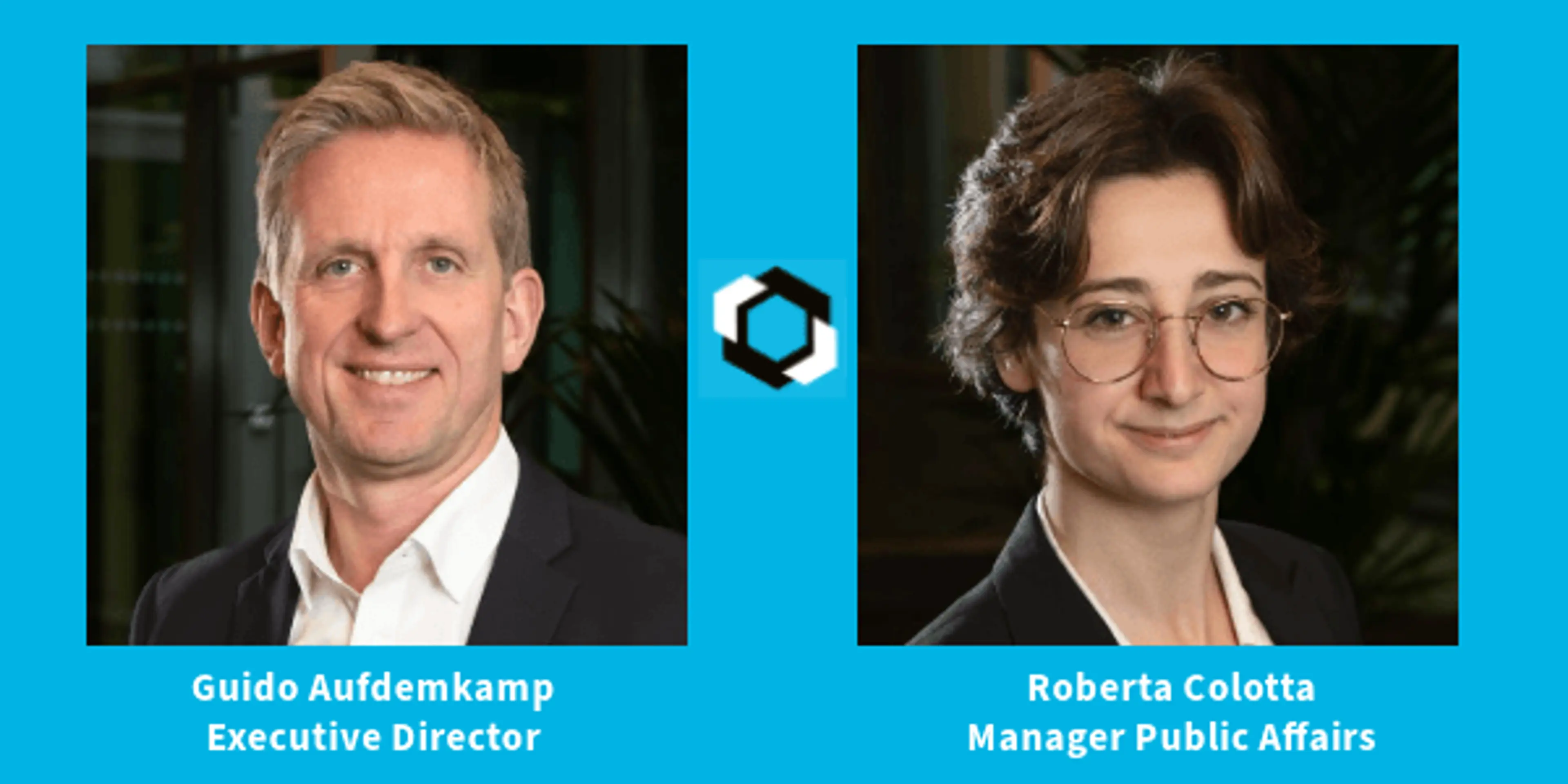 Headshots of Guido Aufdemkamp and Roberta Colotta, Flexible Packaging Europe