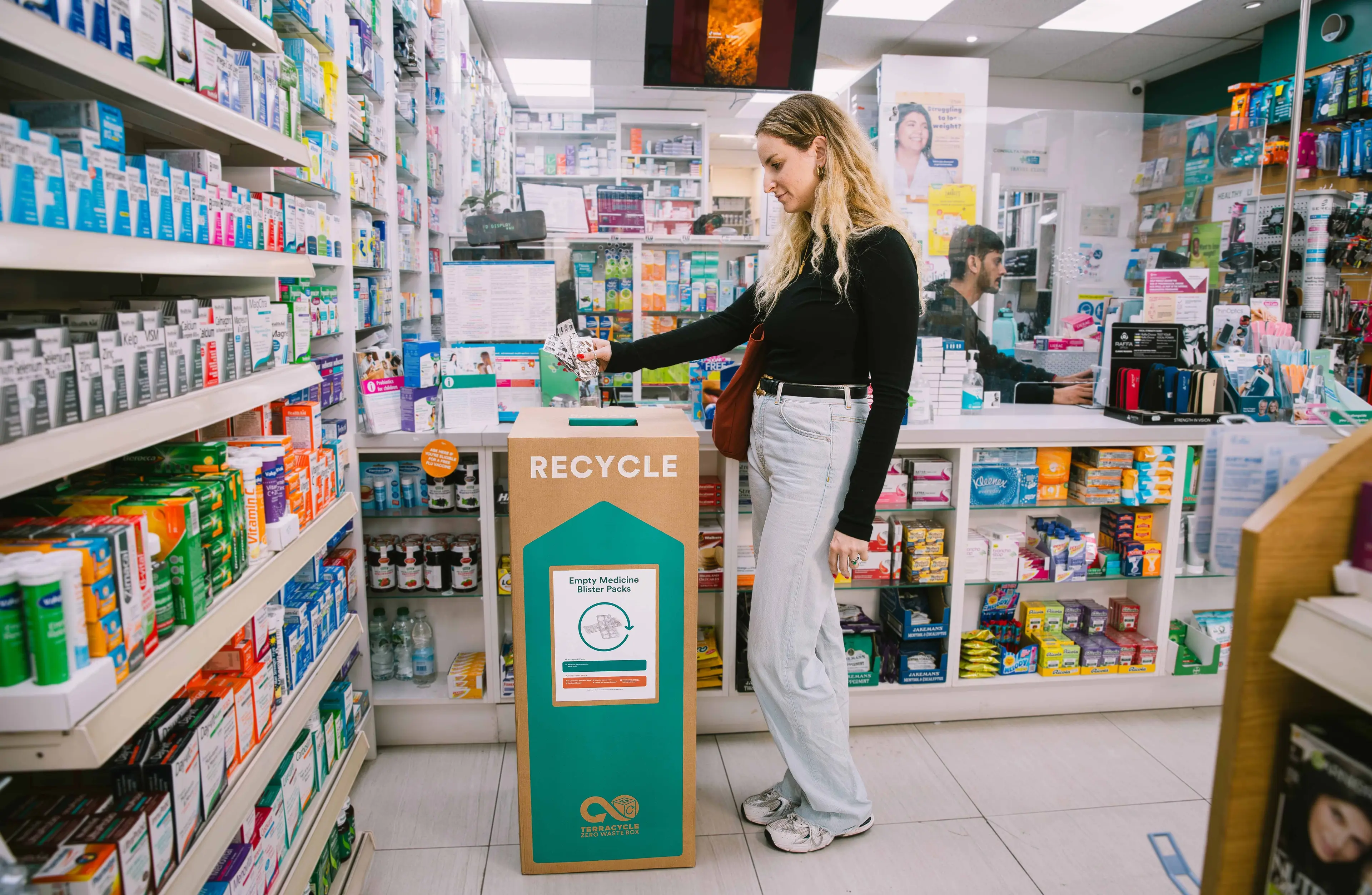 Blister pack recycling in Pharmacy